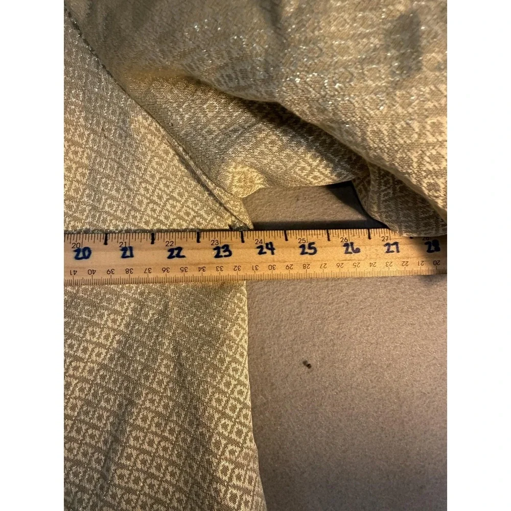 Lane Bryant Blazer Jacket Womens 20 Gold Jacquard One Button Lined Plus Formal